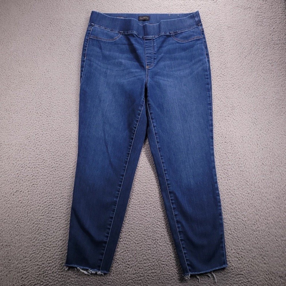 TALBOTS Jeans Size 14 Pull-On Jegging High Rise Medium Wash Stretch Denim